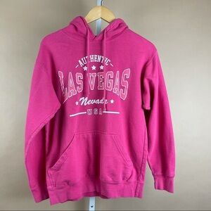 Point Women’s Size Small Hot Pink Las Vegas Nevada Hoodie Sweatshirt Vacation